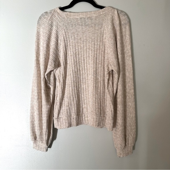 Michael Stars Polly Square Neck Knit Top Oatmeal/Cream Size XS - Picture 9 of 11